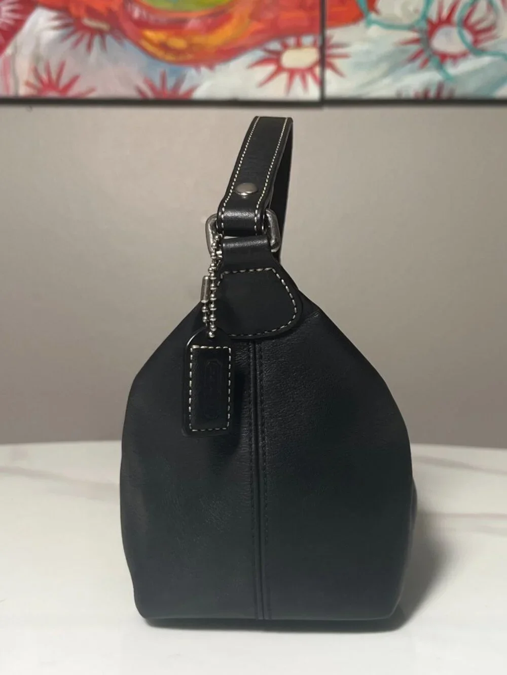Coach Black Leather Hobo Shoulder Bag Y2K Leatherware 1941